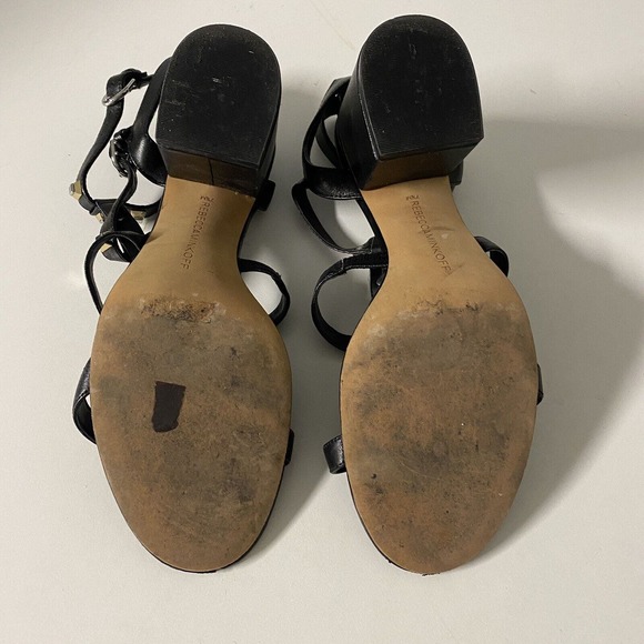 Rebecca Minkoff Lenore Sandal Block Heel Open Toe Black Studded Ankle St… - Picture 9 of 9